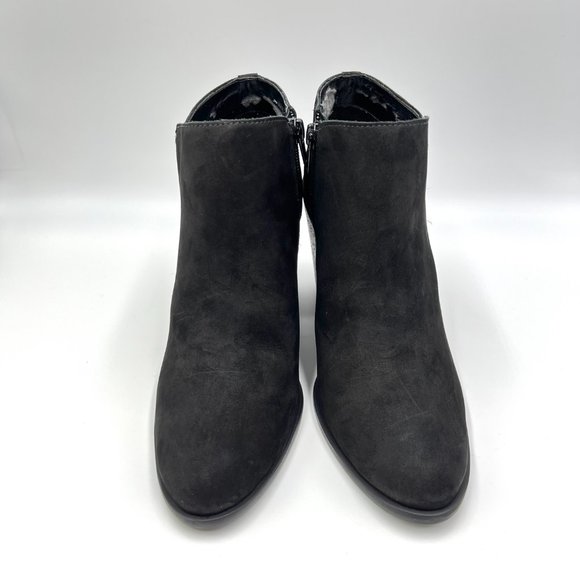 Kaanas Womens Black Leather Block Heel Ankle Boots Booties Size 7M - Picture 2 of 13